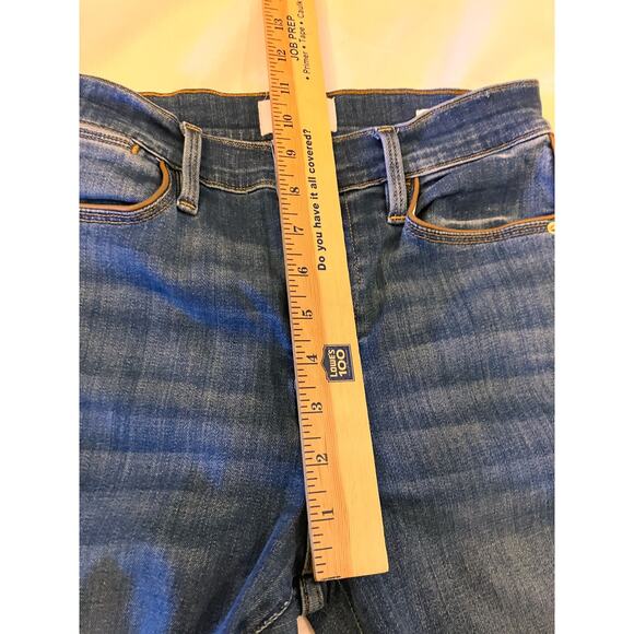 FRAME Womens Blue Jeans with Brown Piping 27 Le High Skinny Preowned Unique - Picture 9 of 9